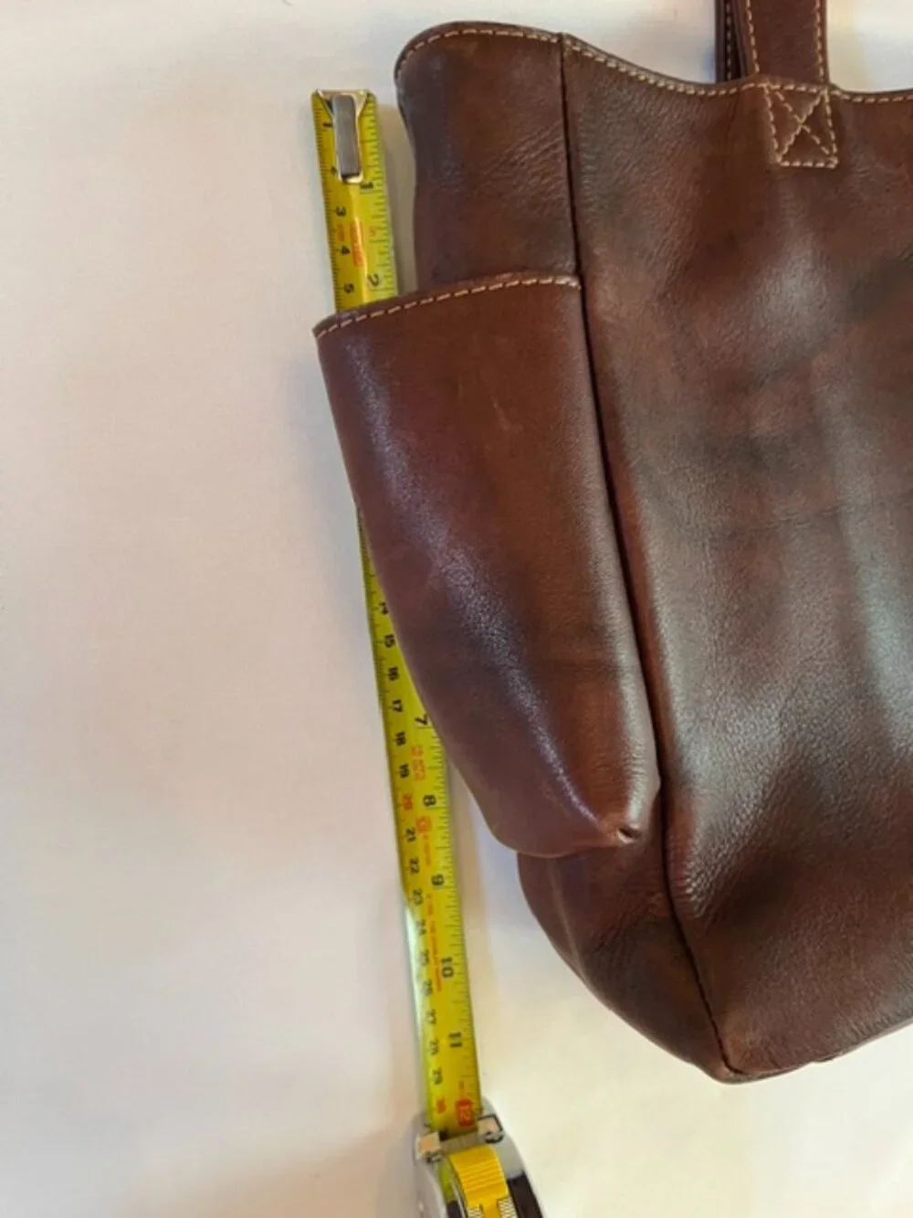 FRYE | Rich Dark Brown Leather Shoulder Bag Tote-EUC - Picture 13 of 16